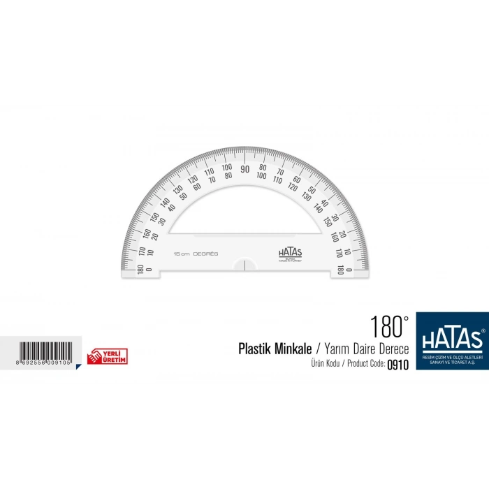 Hatas Plastik Minkale Yarım Daire 15cm