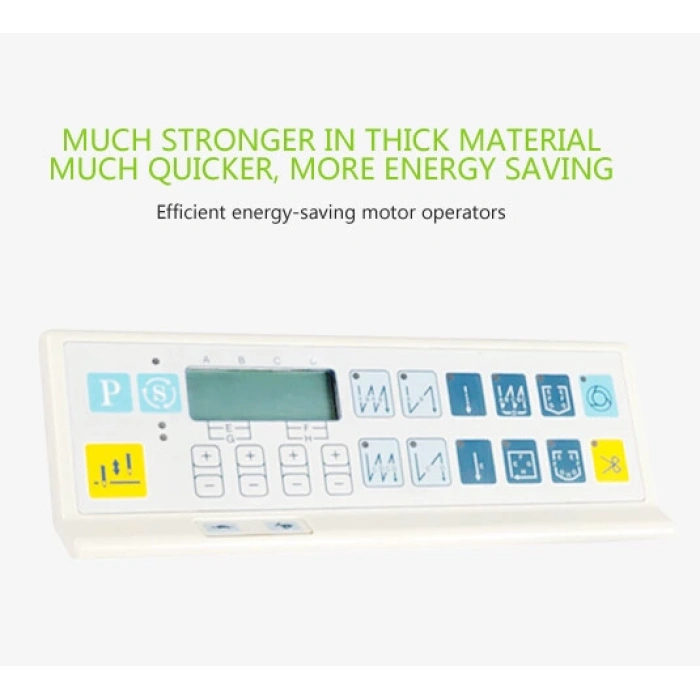 HMC WR595 Düz Makina Full Otomatik Servo Motor - İp Kesme, Ayak Kaldırma Çıkışlı, Panelli, İğne Pozisyonlu