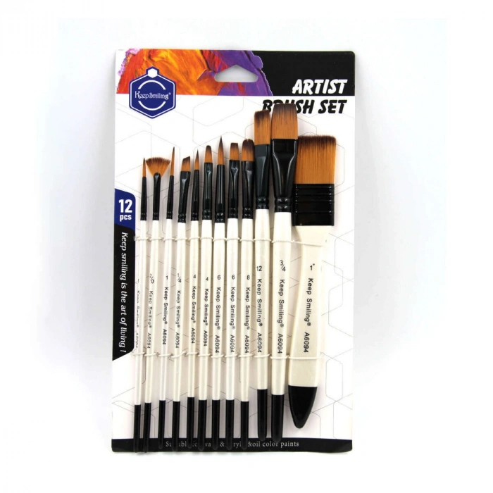 Hobi Market Art Sentetik Karma Fırça Seti 12li
