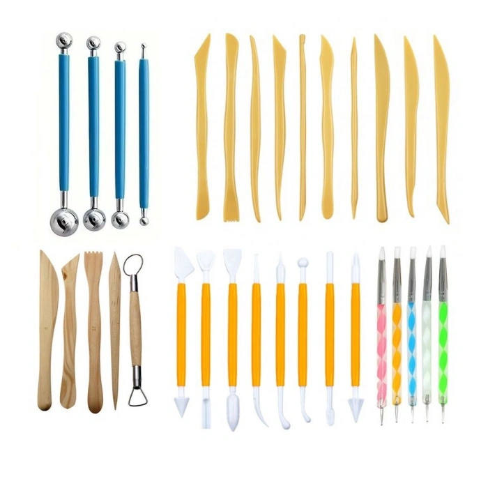 Hobi Market Art Seramik Heykel Polimer Kil Şekilendirme Modelaj Detay Seti 32 Parça