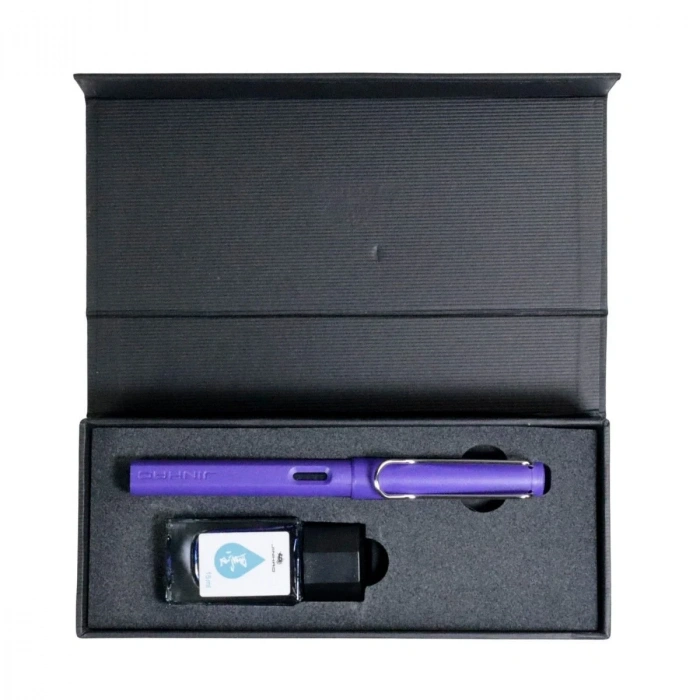 Jinhao Dolma Kalem Seti 15ml Mürekkepli Kutulu Mor