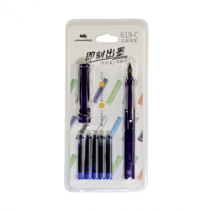 Jinhao Dolma Kalem Seti 6 Parça Fine Lacivert