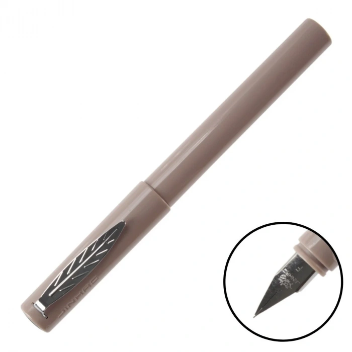 Jinhao Dolma Kalem Yaprak Klipsli Fine Mat Kül Lila