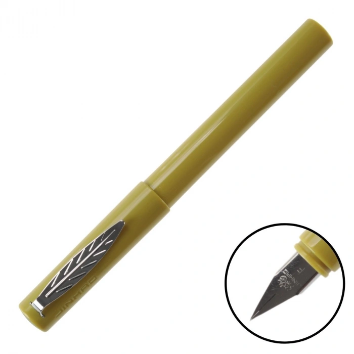 Jinhao Dolma Kalem Yaprak Klipsli Fine Mat Limon Yeşili