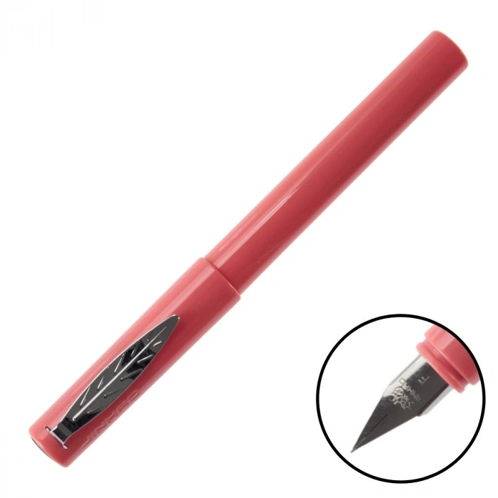 Jinhao Dolma Kalem Yaprak Klipsli Fine Mat Pembe