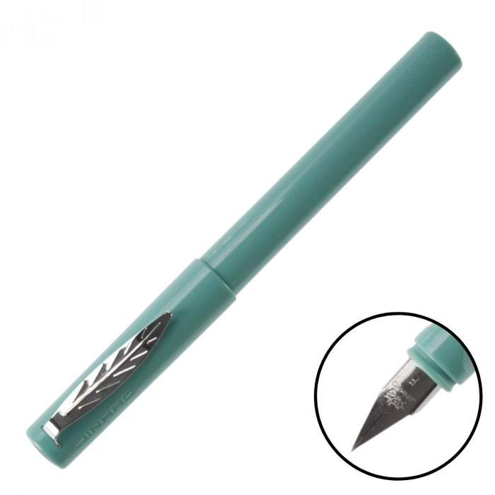 Jinhao Dolma Kalem Yaprak Klipsli Fine Mat Turkuaz