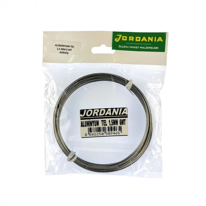 Jordania Aluminyum Tel Gümüş 1.5mmx6mt