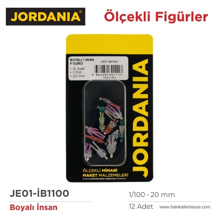 Jordania Maket Boyalı İnsan Figürü 1/100 20mm 12li