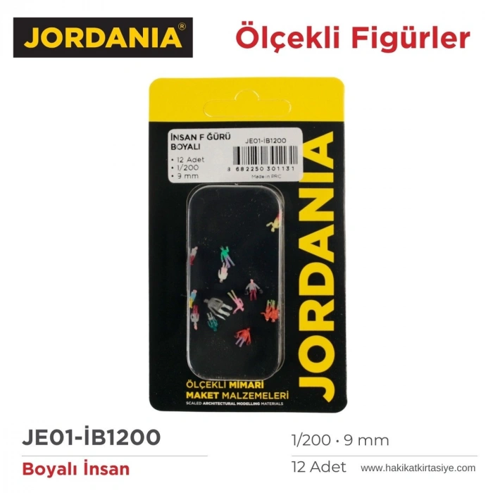 Jordania Maket Boyalı İnsan Figürü 1/200 9mm 12li