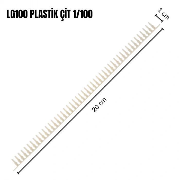 Jordania Plastik Çit Beyaz 20cm 1/100