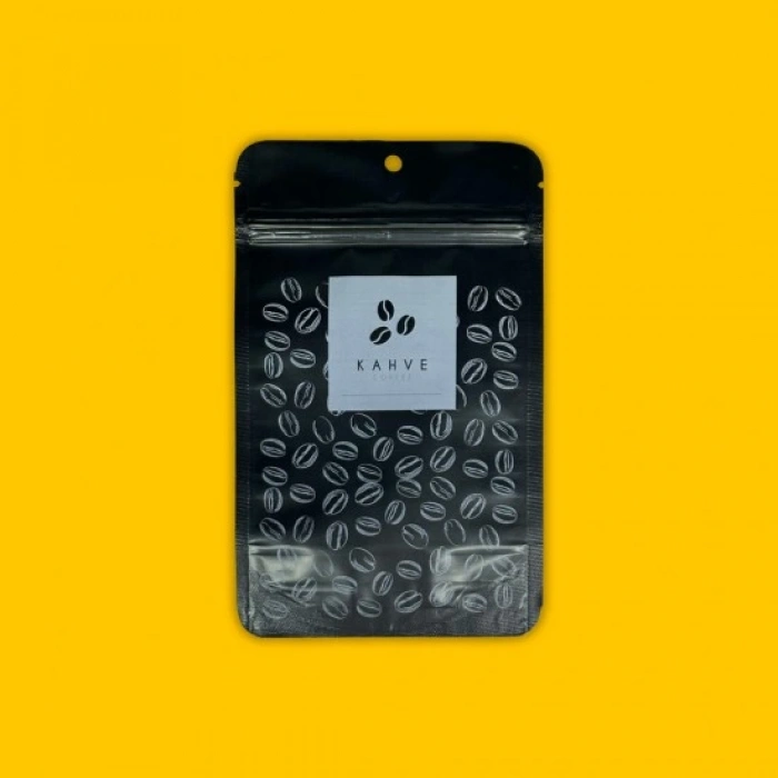 KAHVE BASKILI MAT SİYAH ALÜMİNYUM DOYPACK 11X18 100 GRAM 500 adet