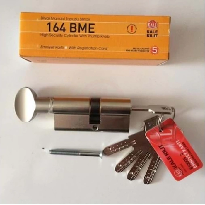 Kale Bilyalı Mandallı Silindir Çelik Pimli Nikel 90 mm (35+10+45 mm) - 164BME00060