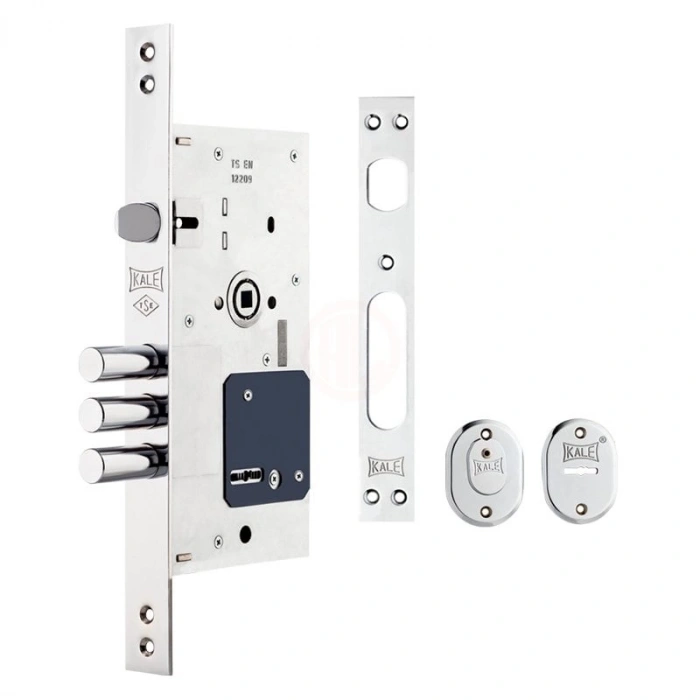 Kale Çelik Kapı Kilidi Fişeli (3 Anahtarlı) Krom 60 mm - 252RL000001