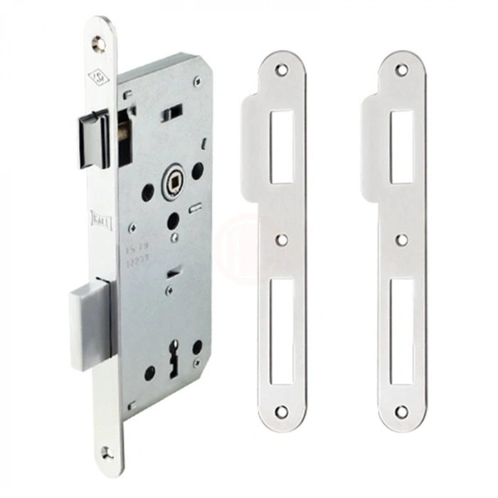 Kale Ekstra Gömme Kapı Kilidi Tek Anahtarlı Rozet Delikli Oval Krom 45 mm - 141r4500001