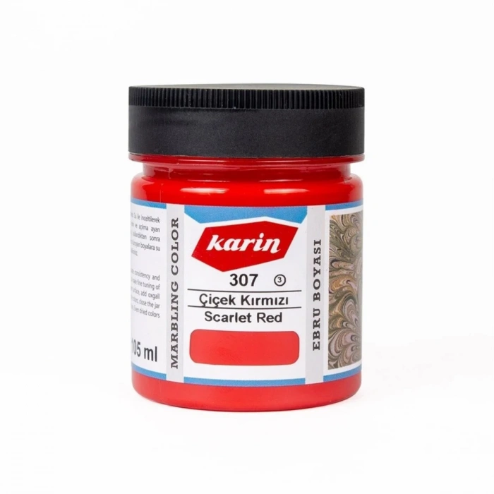 Karin Ebru Boyası 105ml 307 Çiçek Kırmızı