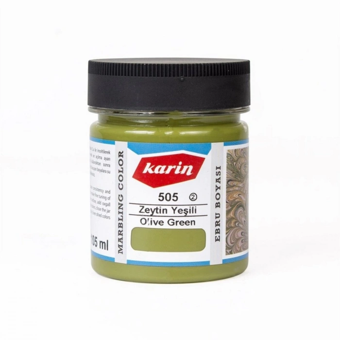 Karin Ebru Boyası 105ml 505 Zeytin Yeşili