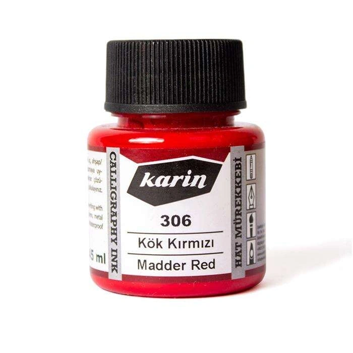 Karin Hat Mürekkebi 45 ml N:306 Kök Kırmızı