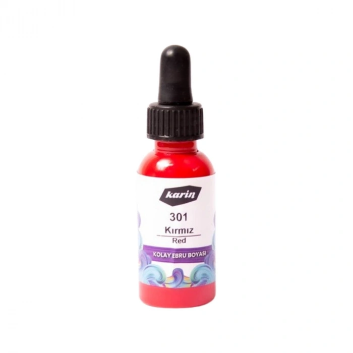 Karin Kolay Ebru Boyası 30ml 301 Kırmızı