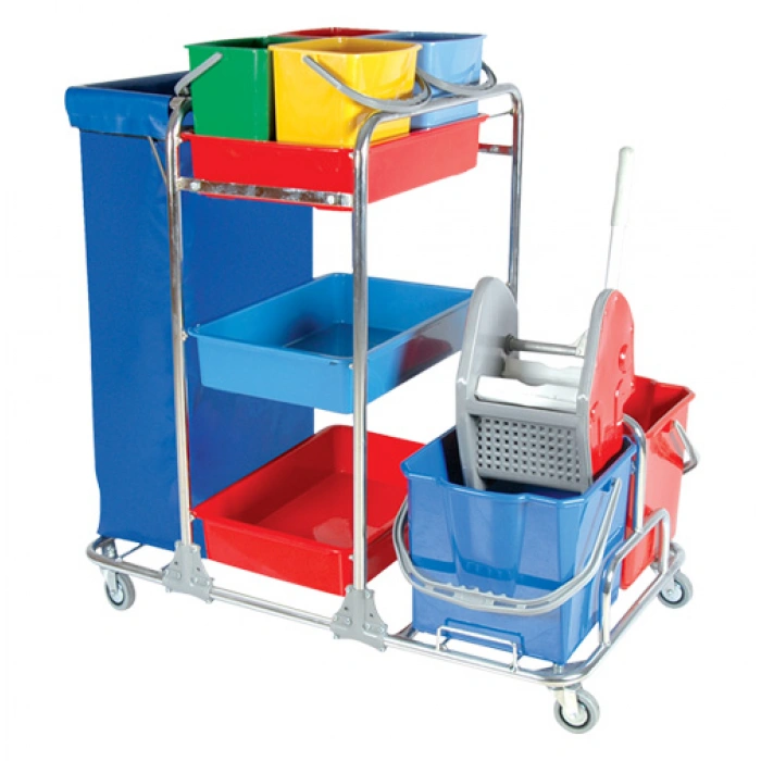 Kat Temizlik Arabası Krom ( 1 Adet )