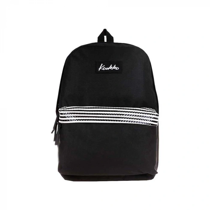 Kaukko Sırt Çantası Basic Colors Siyah Stripe K1420