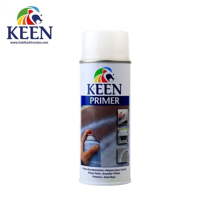 Keen Akrilik Sprey Boya 400ml Primer Plastik Astar Boya Şeffaf