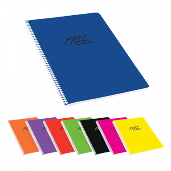 Keskin Color Spiralli Defter Free Plastik Kapak Çizgisiz 80 YP A5 450120-99