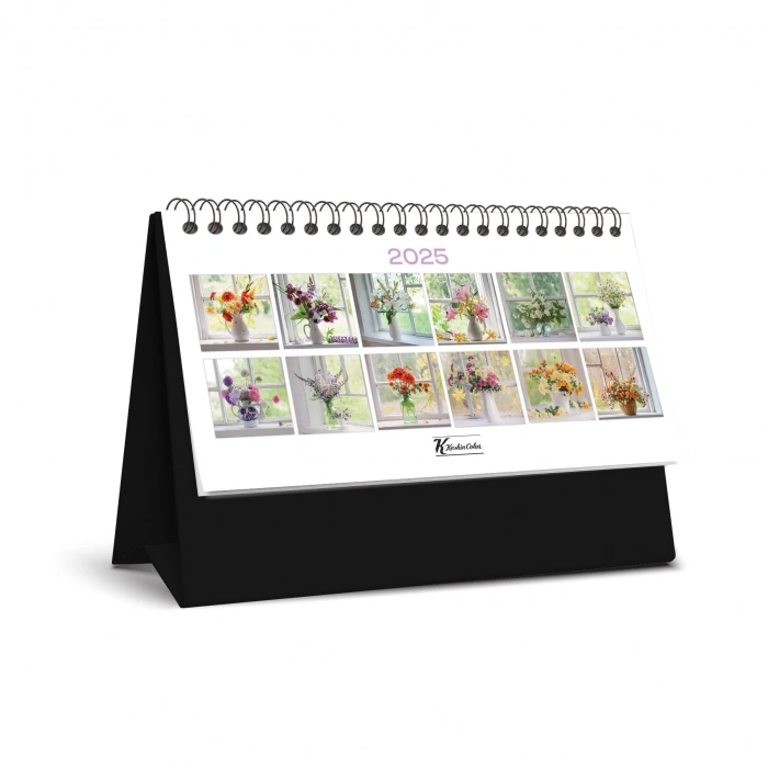 KESKİN TAKVİM MTP-821 PLASTİK ÜÇGEN MASA TAKVİMİ ÇİÇEK 600044