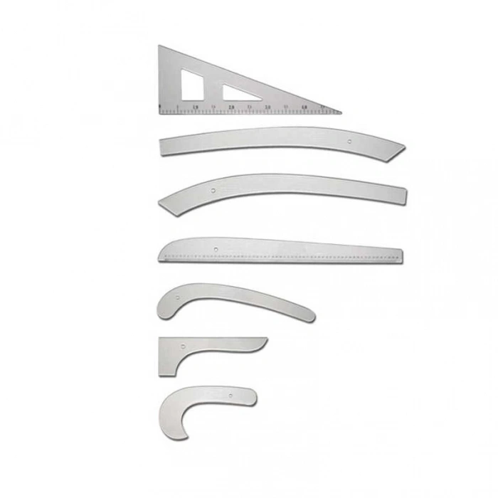 Kingstar Şeffaf Plastik Riga Cetvel Takım (7 Parça)