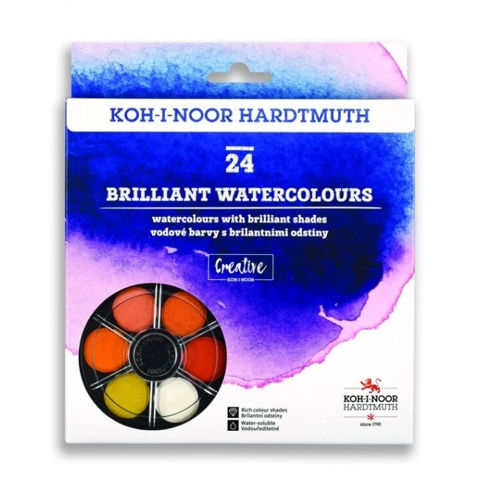 Koh-i Noor 4 Katlı Brilliant Sulu Boya Seti 24 Renk