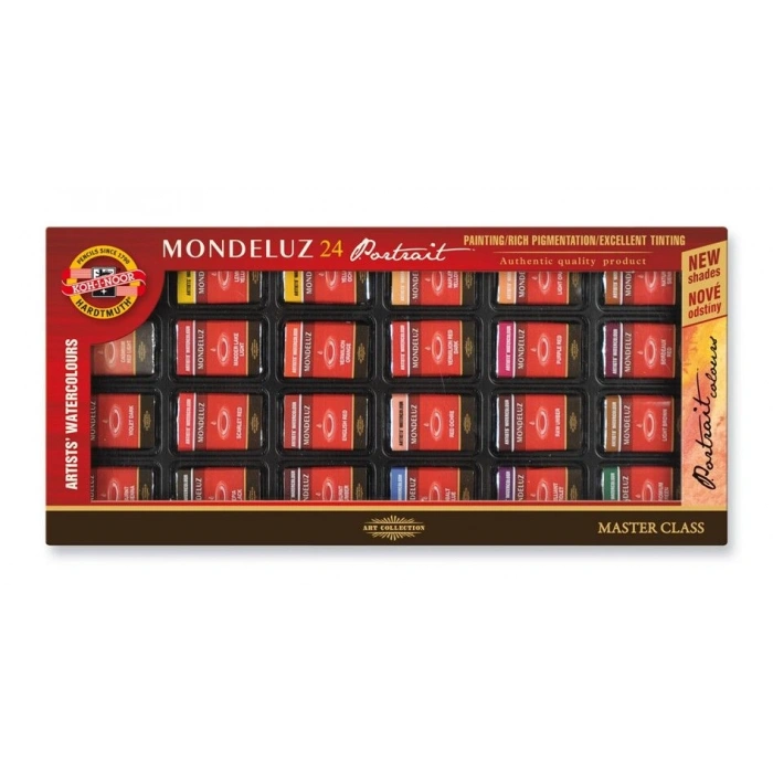 Koh-i Noor Mondeluz Master Class Taş Tablet Sulu Boya Seti 24 Renk PORTRE TONLARI