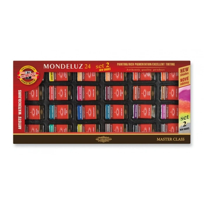 Koh-i Noor Mondeluz Master Class Taş Tablet Sulu Boya Seti 24 Renk Set 1