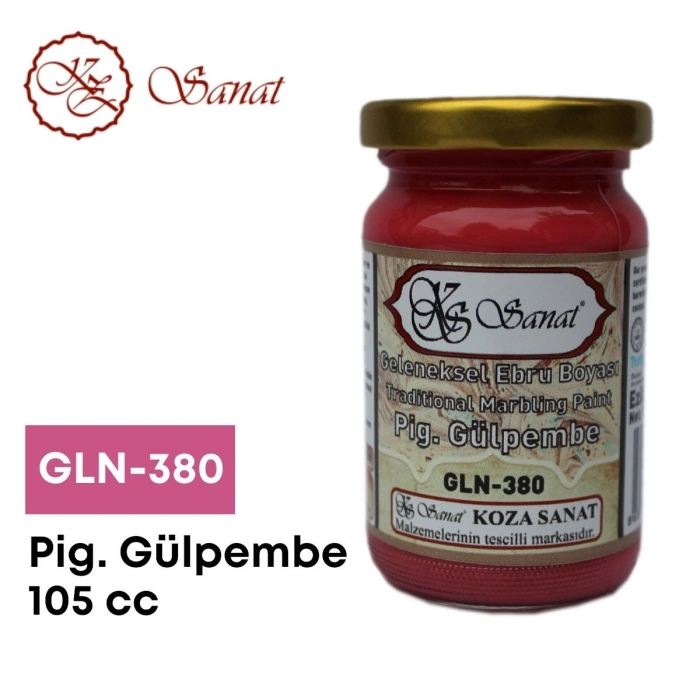Koza Sanat Geleneksel Ebru Boyası 105cc GLN-380 Pigment Gülpembe