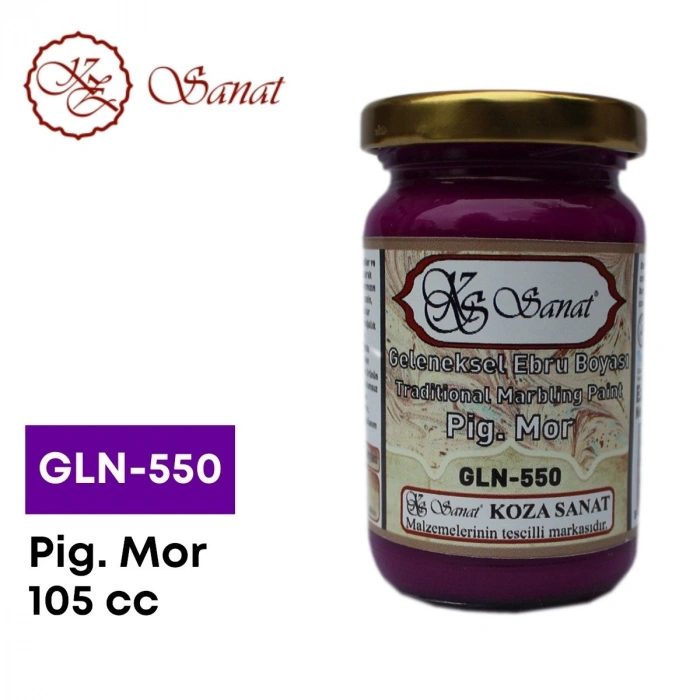 Koza Sanat Geleneksel Ebru Boyası 105cc GLN-550 Pigment Mor