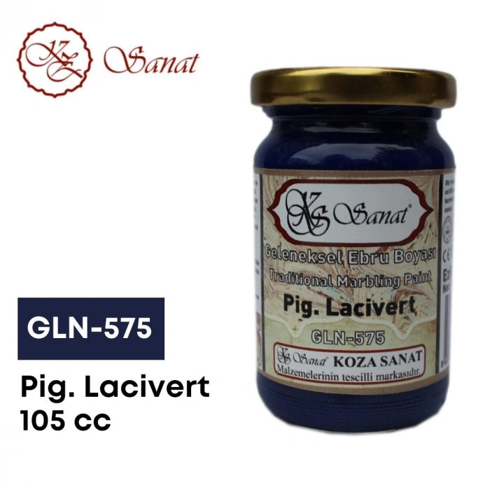 Koza Sanat Geleneksel Ebru Boyası 105cc GLN-575 Pigment Lacivert