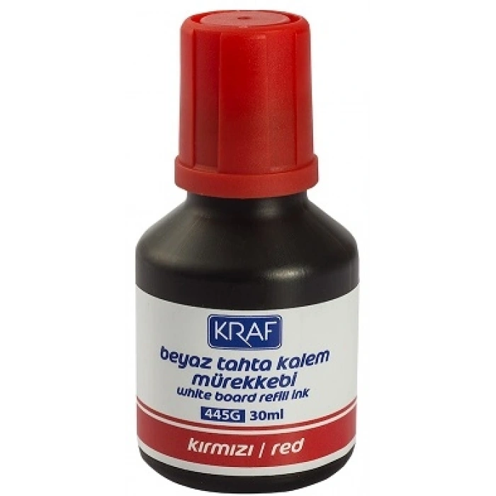 Kraf Beyaz Tahta Kalemi Mürekkebi 30 ml. KIRMIZI
