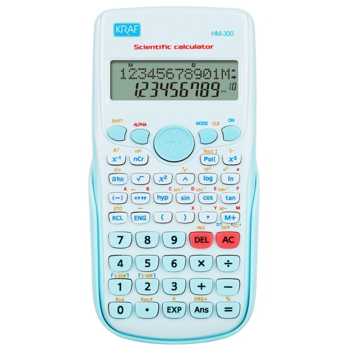Kraf Bilimsel Hesap Makinesi 240 Fonksiyonlu PASTEL MAVİ