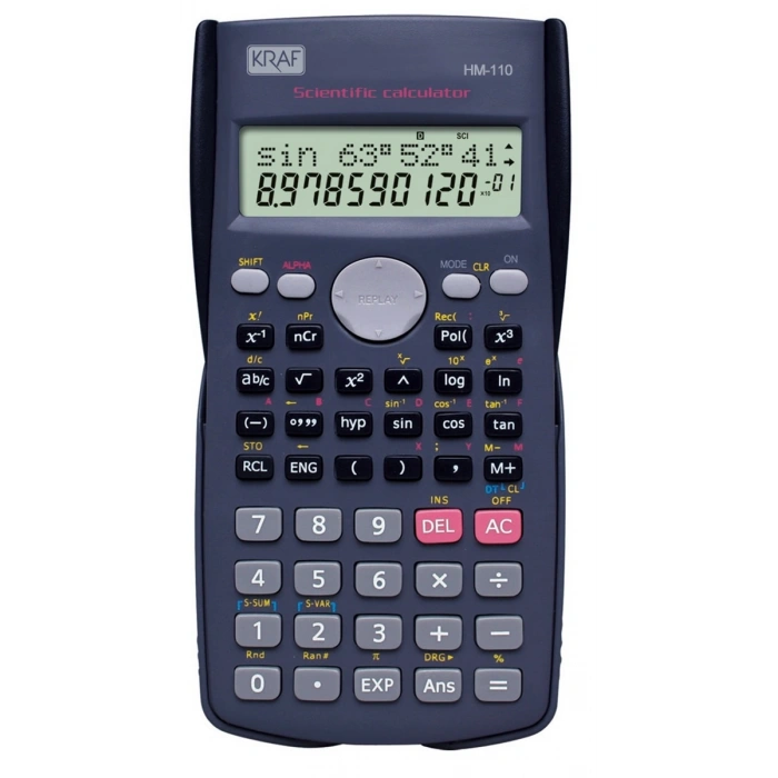 Kraf Bilimsel Hesap Makinesi 240 Fonksiyonlu SİYAH