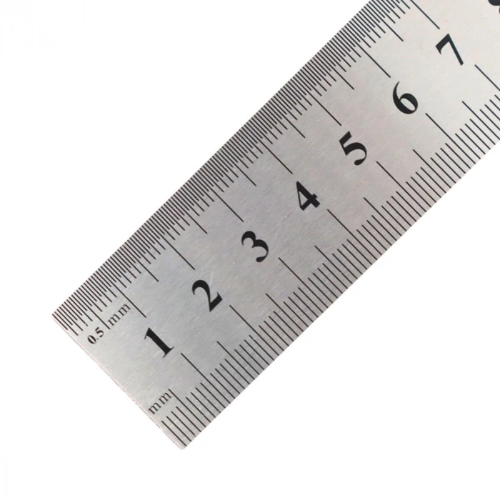 Kraf Çelik Cetvel 50cm İnch Ölçekli