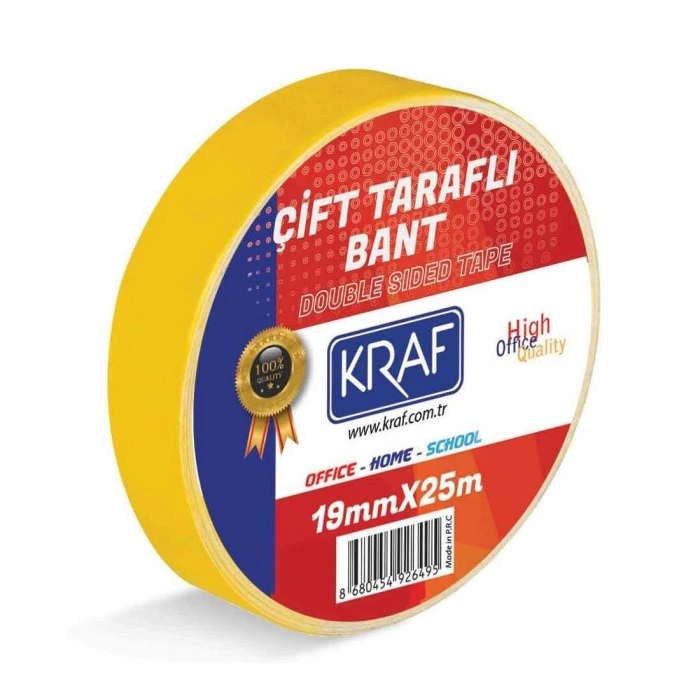 Kraf Çift Taraflı Bant 19mmx25m 2519G