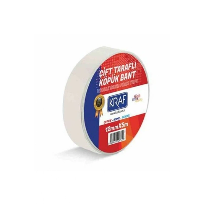Kraf Çift Taraflı Köpük Bant 12mmx5m 5012G
