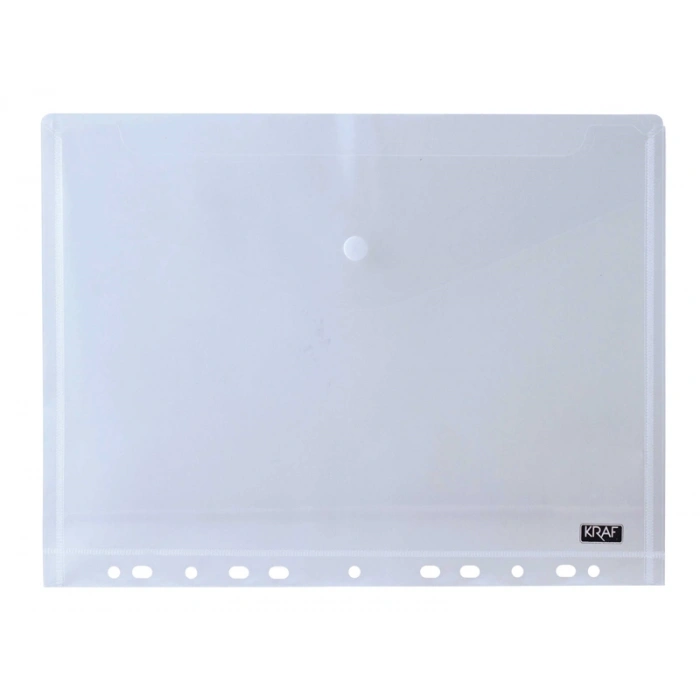 Kraf Çıtçıtlı Dosya 11 Delikli A4 ŞEFFAF