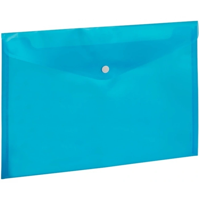 Kraf Çıtçıtlı Dosya A4 ŞEFFAF MAVİ