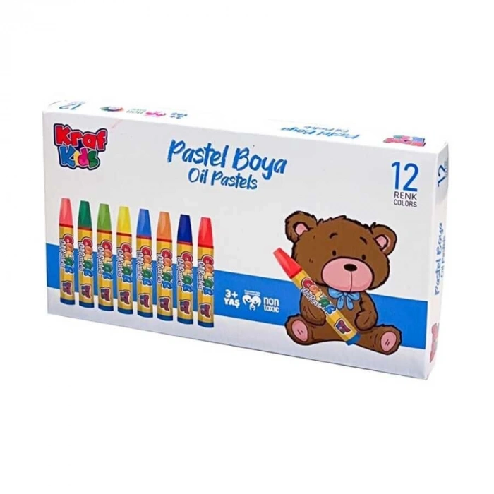 Kraf Kids Pastel Boya 12 Renk Karton Kutu