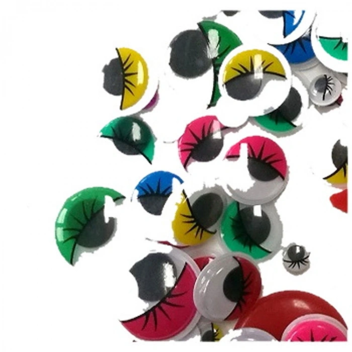 Kraf Kids Renkli Oynar Göz 15 mm 50li Paket