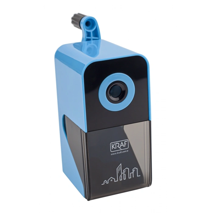 Kraf Kollu Kalemtraş Pastel Mavi