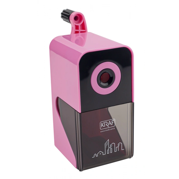 Kraf Kollu Kalemtraş Pastel Pembe