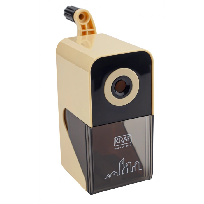 Kraf Kollu Kalemtraş Pastel Sarı