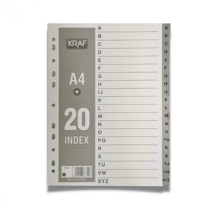 Kraf Separatör Harf A-Z 20li İndex 1004