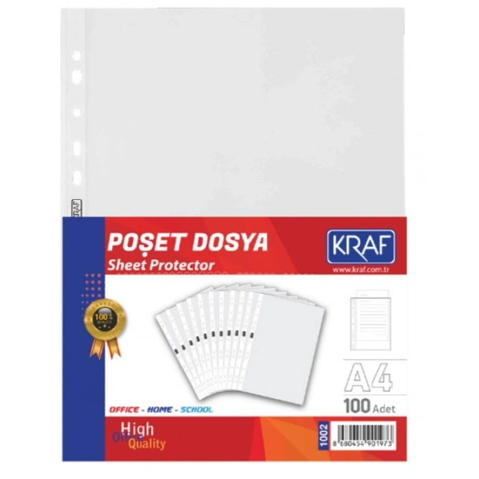 Kraf XL Poşet Dosya A4 100lü Paket