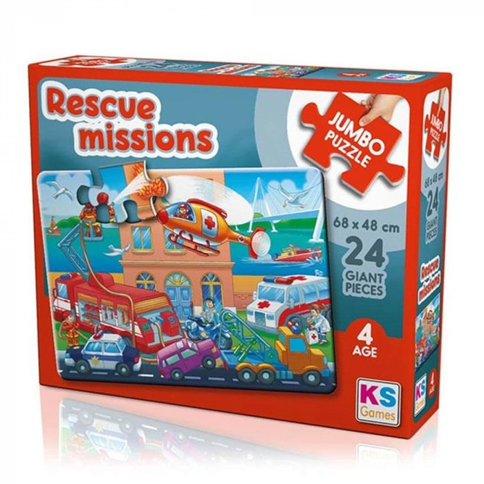 Ks Games Puzzle 24 Parça Rescue Missions Jumbo  JP 31009